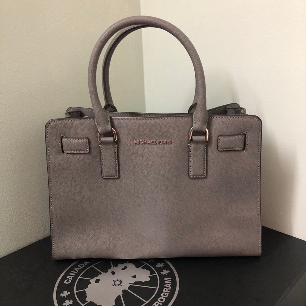 Michael Kors Grey Satchel Crossbody Bag